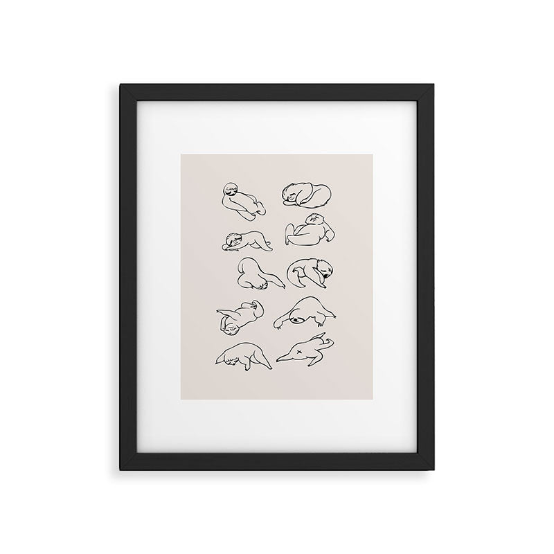More Sleep Sloth Framed Art Print Gallery Image 6