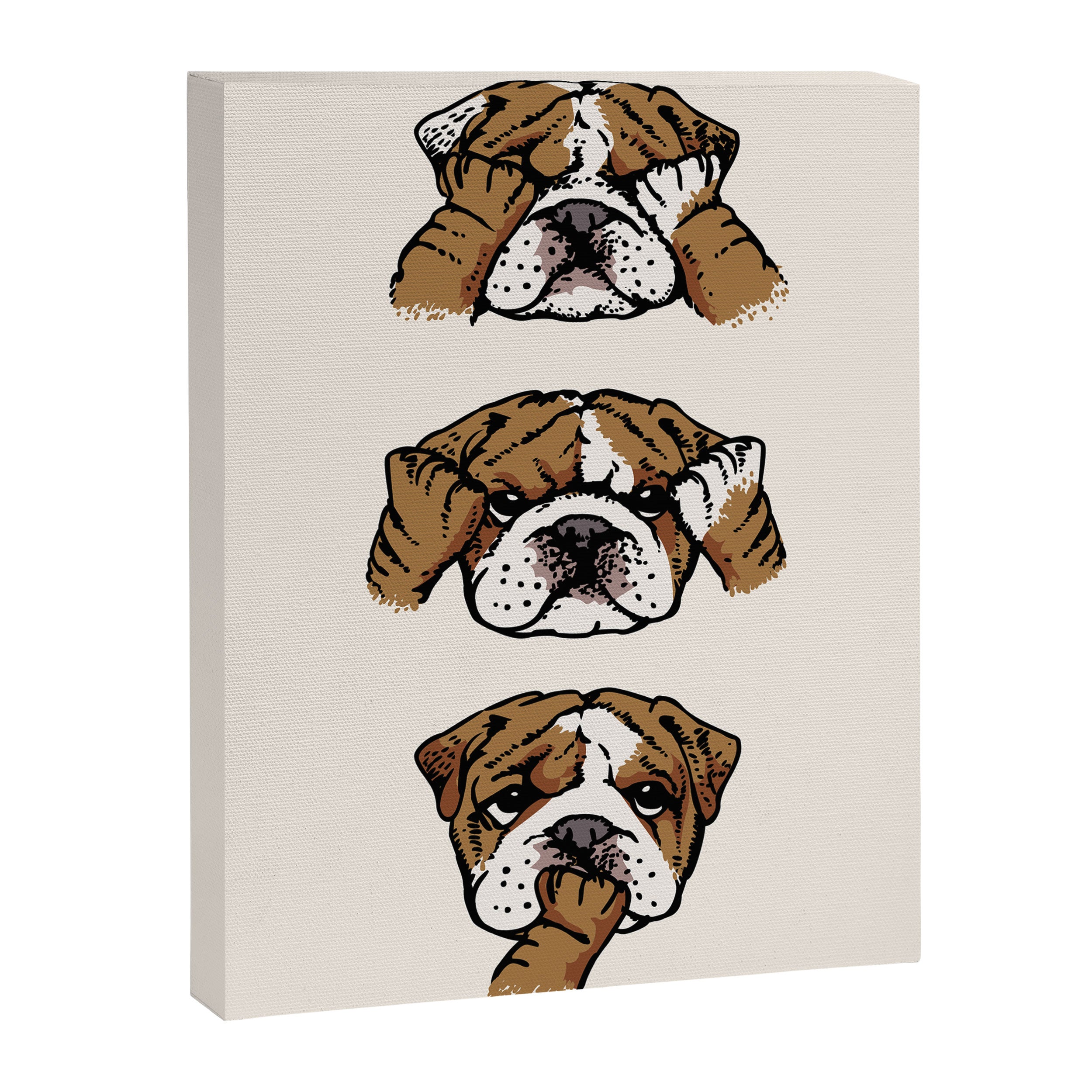 No Evil English Bulldog Canvas Print Gallery Image 8
