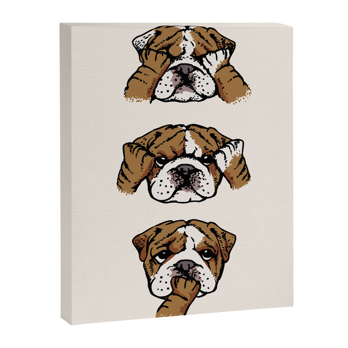No Evil English Bulldog Canvas Print Gallery Image 1