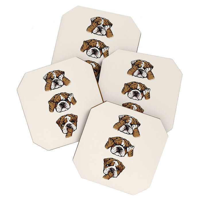 No Evil English Bulldog Coaster Gallery Image 1