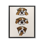 No Evil English Bulldog Framed Canvas Print Gallery Image 8