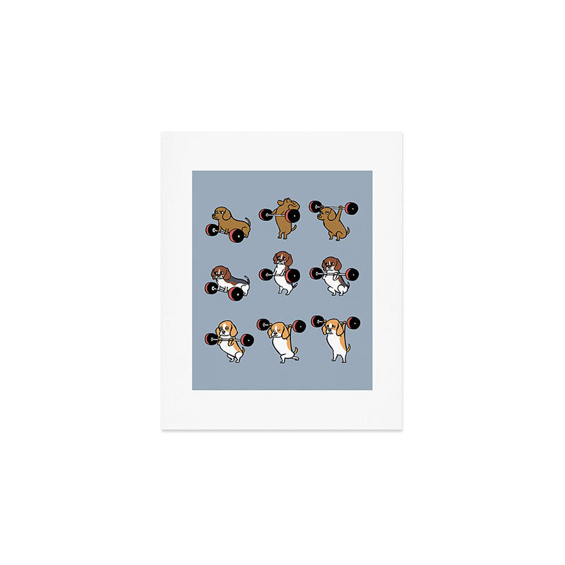 Olympic Lifting Beagles Art Print Gallery Image 1