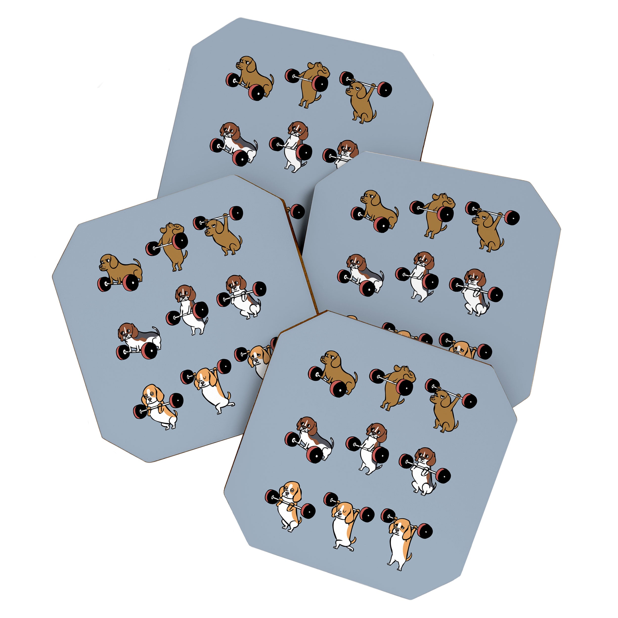 Olympic Lifting Beagles Coaster Gallery Image 1