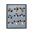 Olympic Lifting Beagles Framed Canvas Print Gallery Image 8