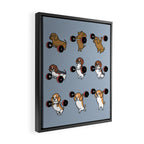 Olympic Lifting Beagles Framed Canvas Print Gallery Image 2