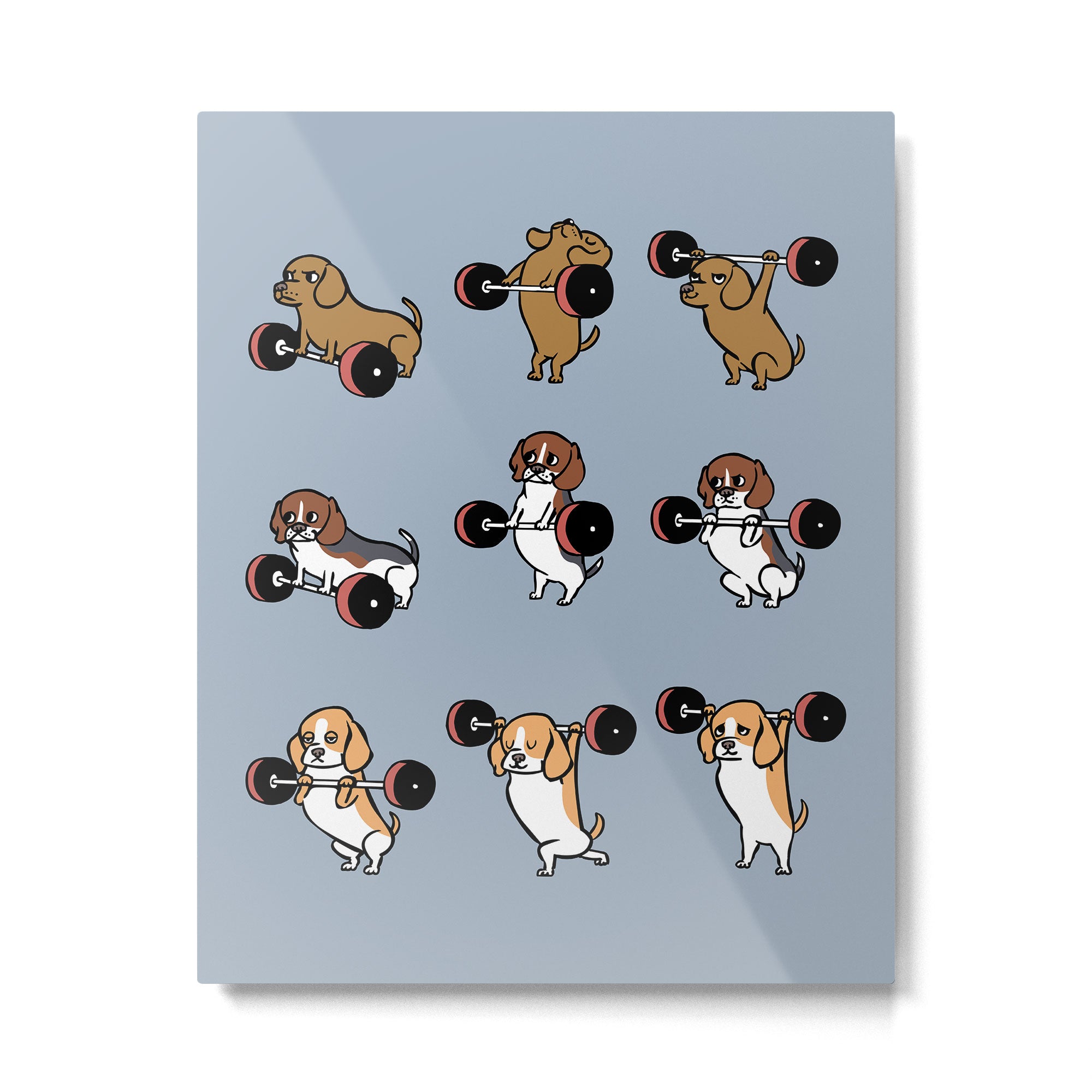 Olympic Lifting Beagles Metal Print Gallery Image 6