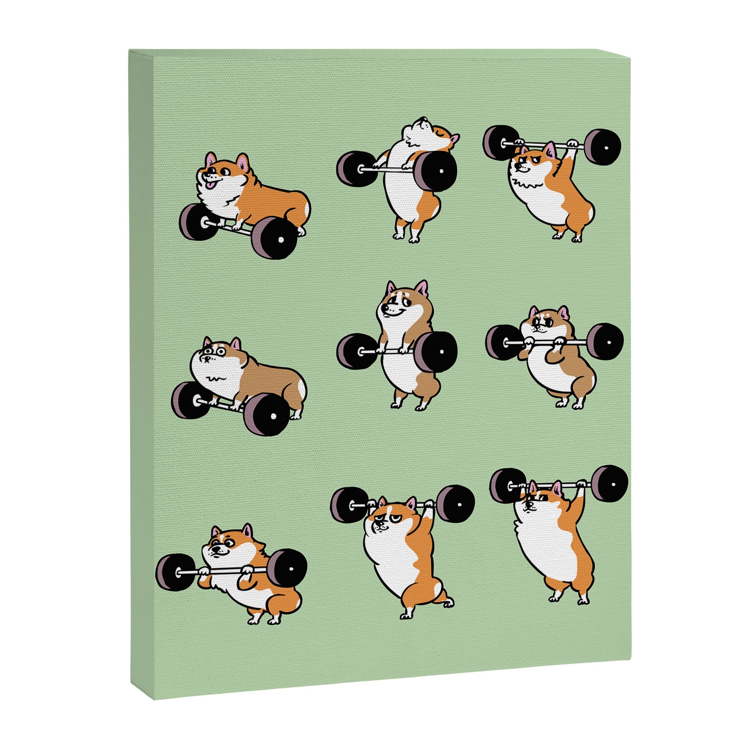 Olympic Lifting Corgi Canvas Print Gallery Image 8