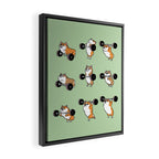 Olympic Lifting Corgi Framed Canvas Print Gallery Image 2