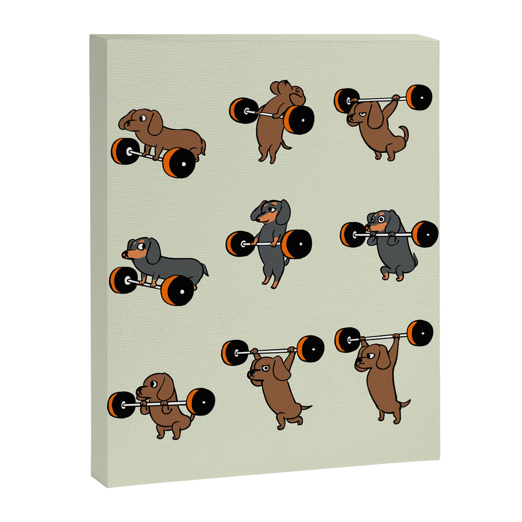 Olympic Lifting Dachshund Canvas Print Gallery Image 8