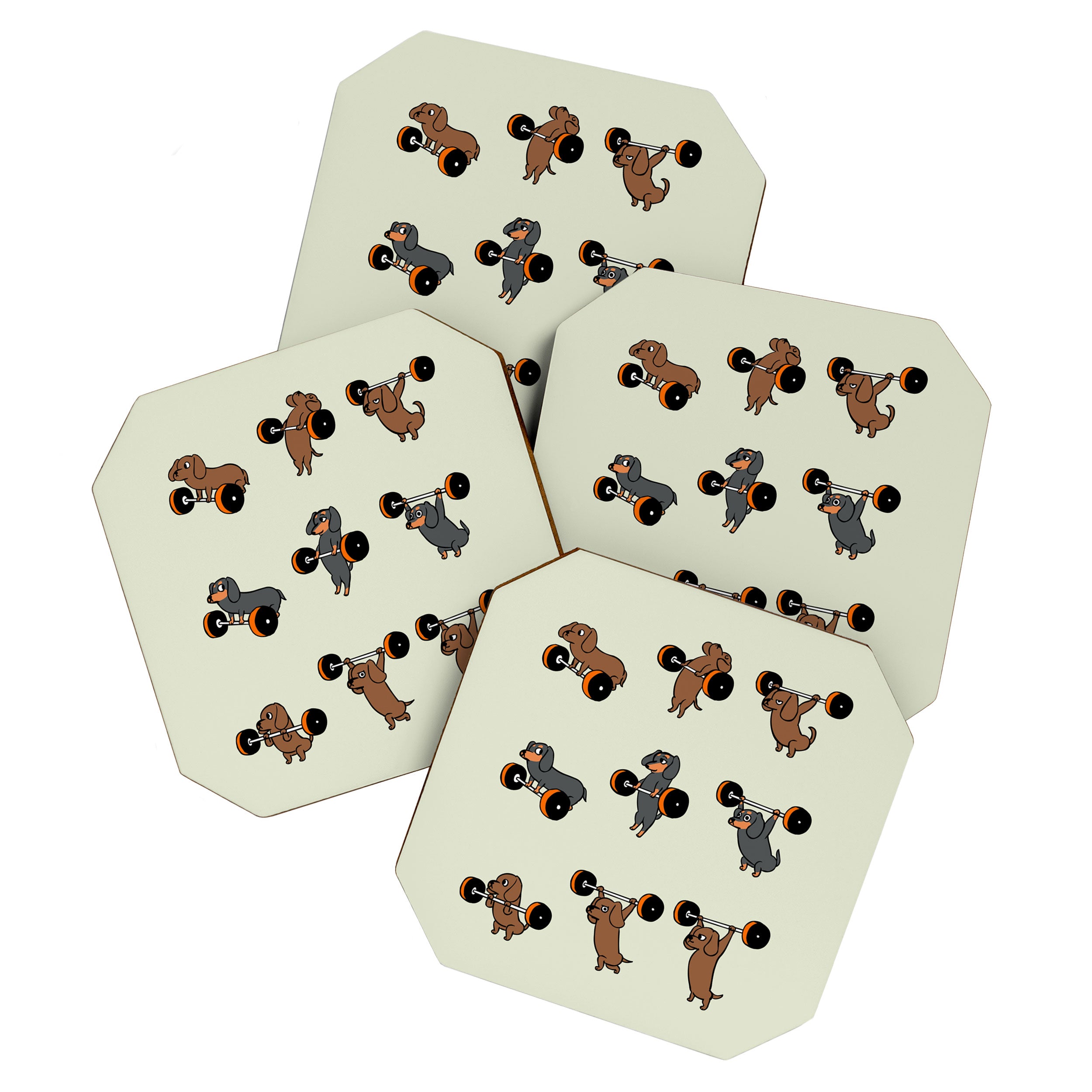 Olympic Lifting Dachshund Coaster Gallery Image 1