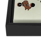 Olympic Lifting Dachshund Framed Canvas Print Gallery Image 3