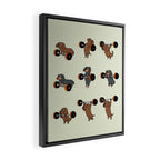 Olympic Lifting Dachshund Framed Canvas Print Gallery Image 2