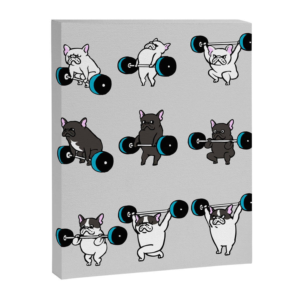 OLYMPIC LIFTING FRENCHIE Canvas Print Gallery Image 6