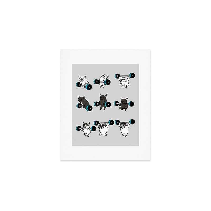OLYMPIC LIFTING FRENCHIE Art Print Gallery Image 1