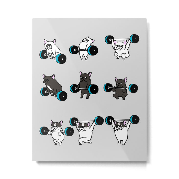 OLYMPIC LIFTING FRENCHIE Metal Print Gallery Image 1