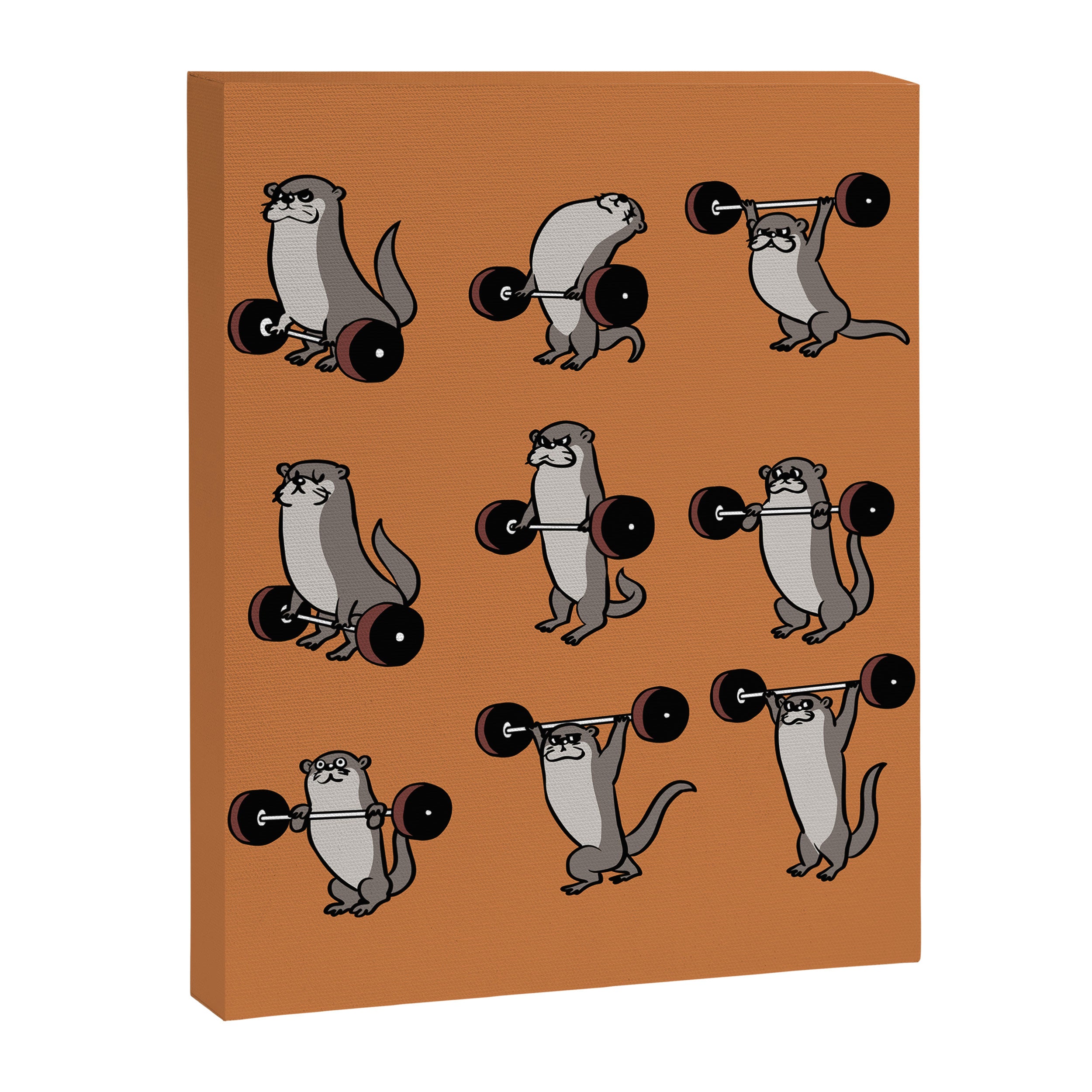 Olympic Lifting Otter Canvas Print Gallery Image 8