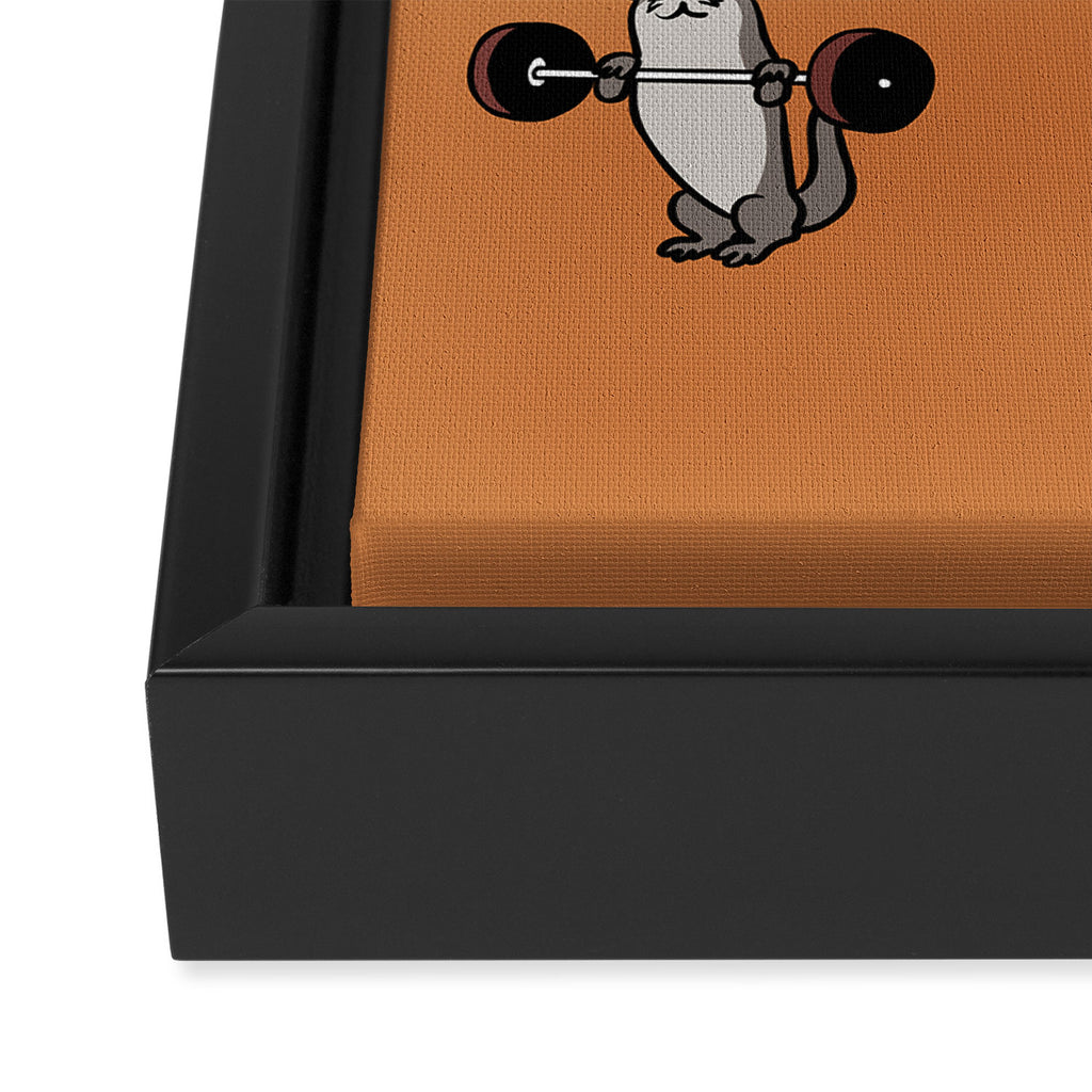 Olympic Lifting Otter Framed Canvas Print Gallery Image 3