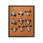 Olympic Lifting Otter Framed Canvas Print Gallery Image 8