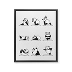 Panda Yoga Framed Canvas Print Gallery Image 8