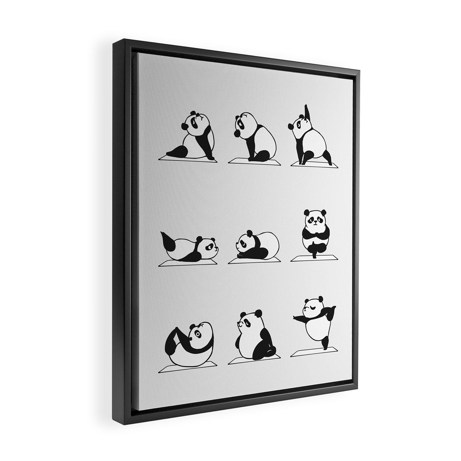 Panda Yoga Framed Canvas Print Gallery Image 2
