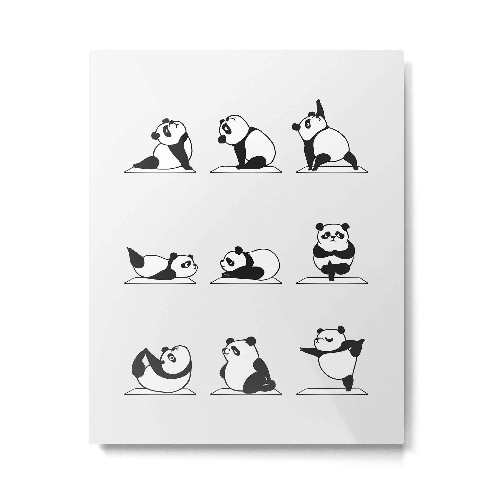 Panda Yoga Metal Print Gallery Image 6