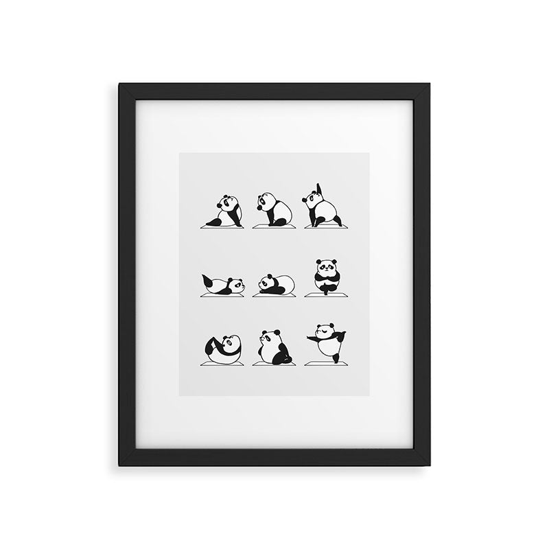 Panda Yoga Framed Art Print Gallery Image 4