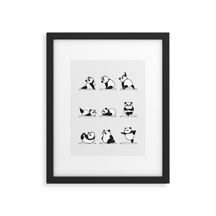 Panda Yoga Framed Art Print Gallery Image 1