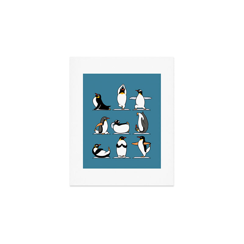 Penguin Yoga Art Print Gallery Image 1