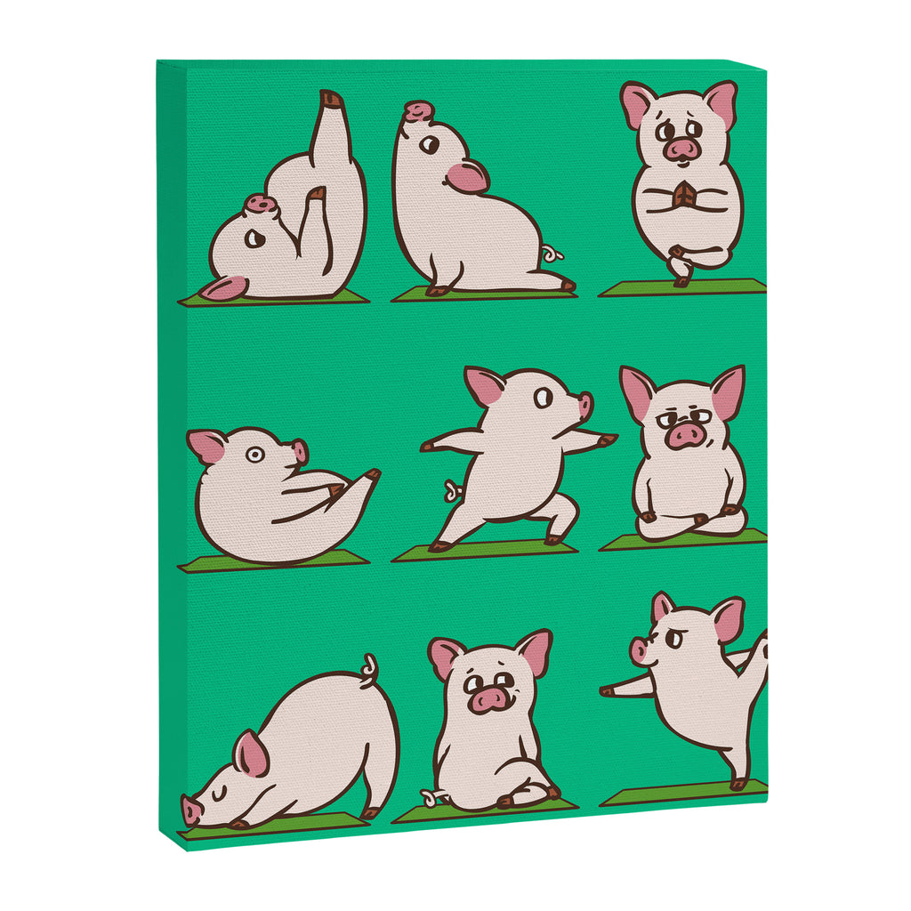 Pig Yoga Canvas Print Gallery Image 8