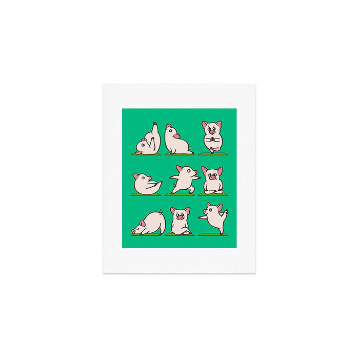 Pig Yoga Art Print Gallery Image 1