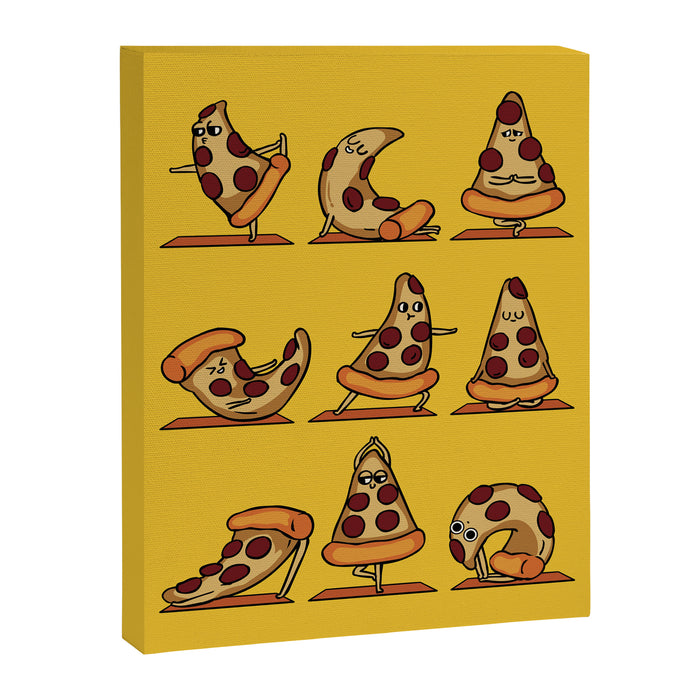 Pizza Yoga Canvas Print Gallery Image 1