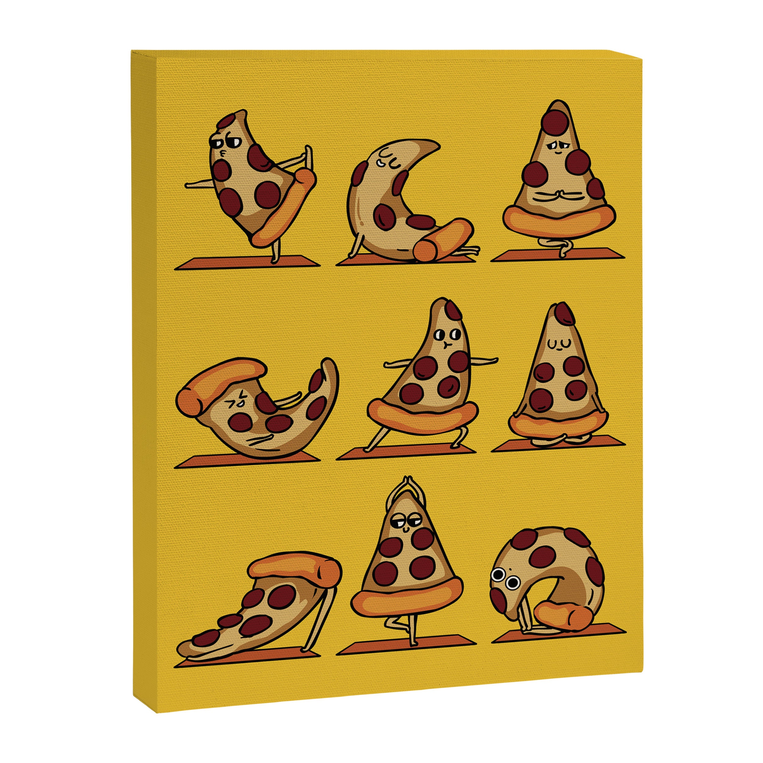 Pizza Yoga Canvas Print Gallery Image 8
