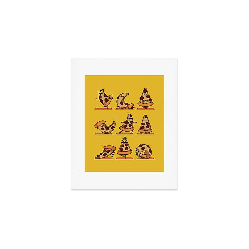 Pizza Yoga Art Print Gallery Image 1
