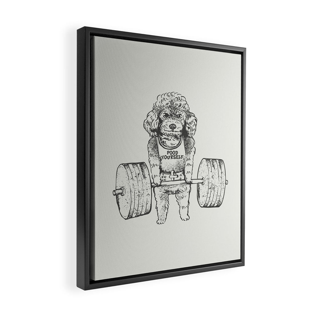 Poodle Lift Framed Canvas Print Gallery Image 2