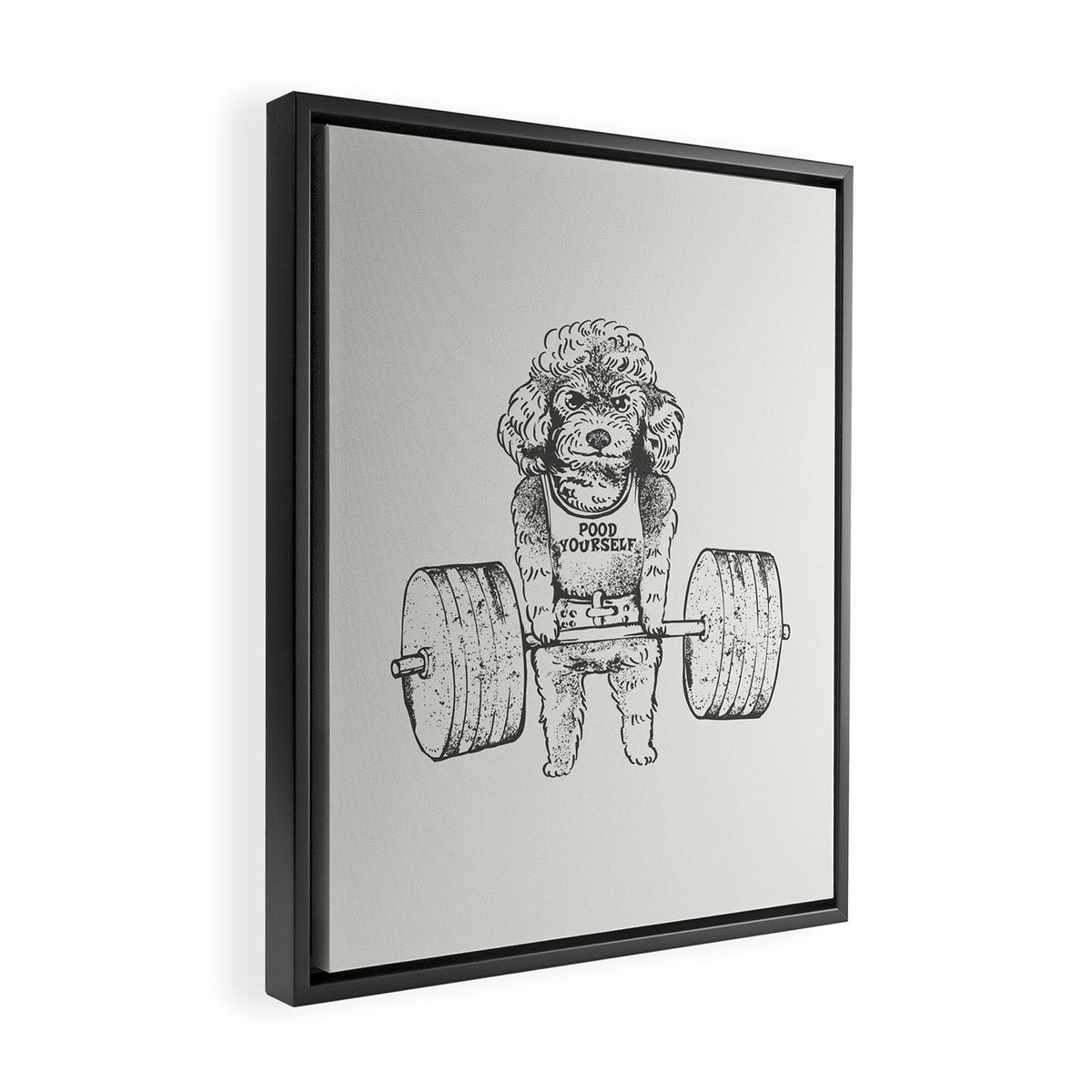 Poodle Lift Framed Canvas Print Gallery Image 2