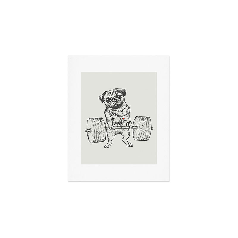 Pug Lift Art Print Gallery Image 1