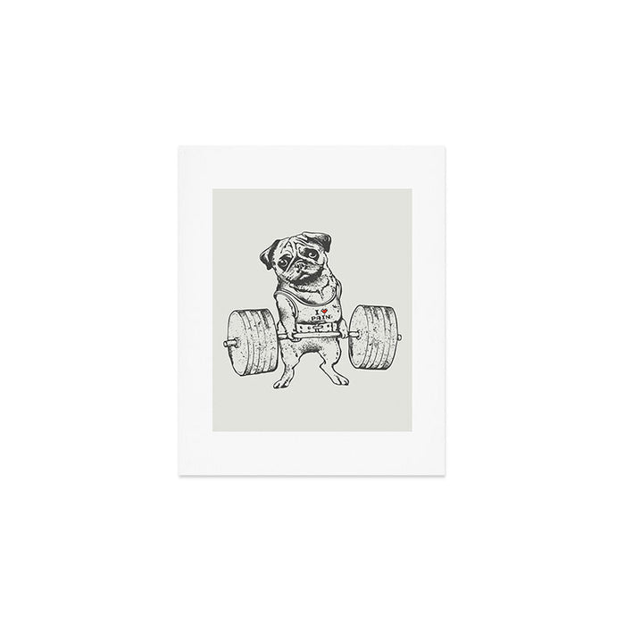 Pug Lift Art Print Gallery Image 1