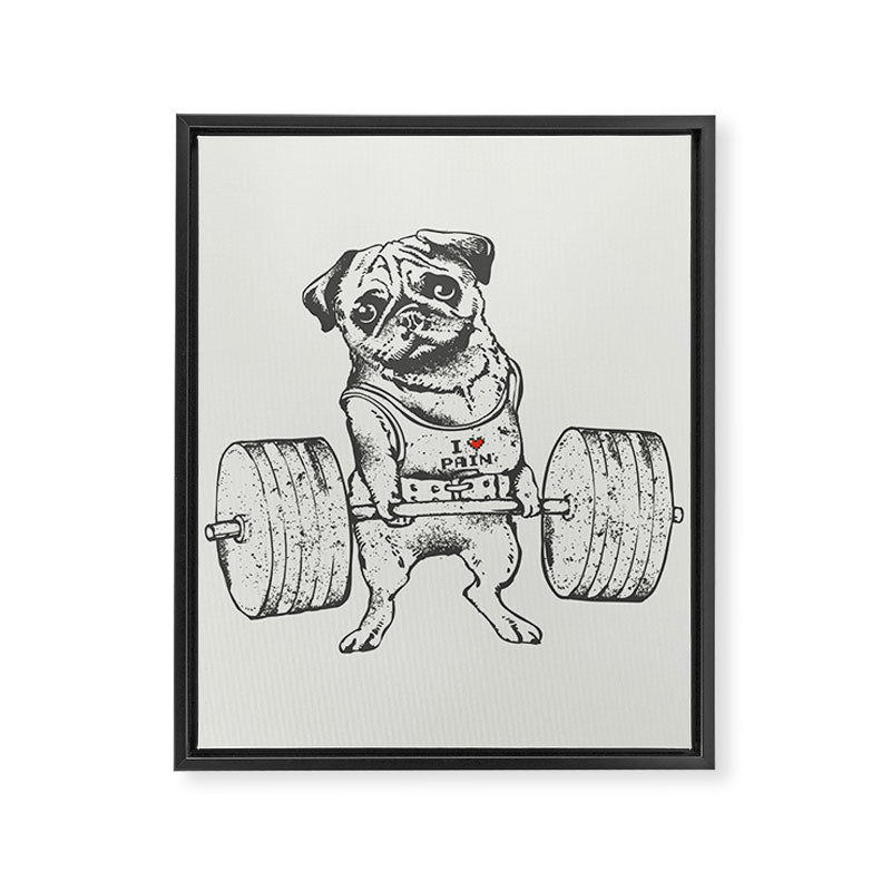Pug Lift Framed Canvas Print Gallery Image 6