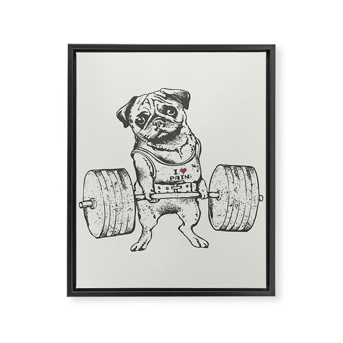 Pug Lift Framed Canvas Print Gallery Image 1
