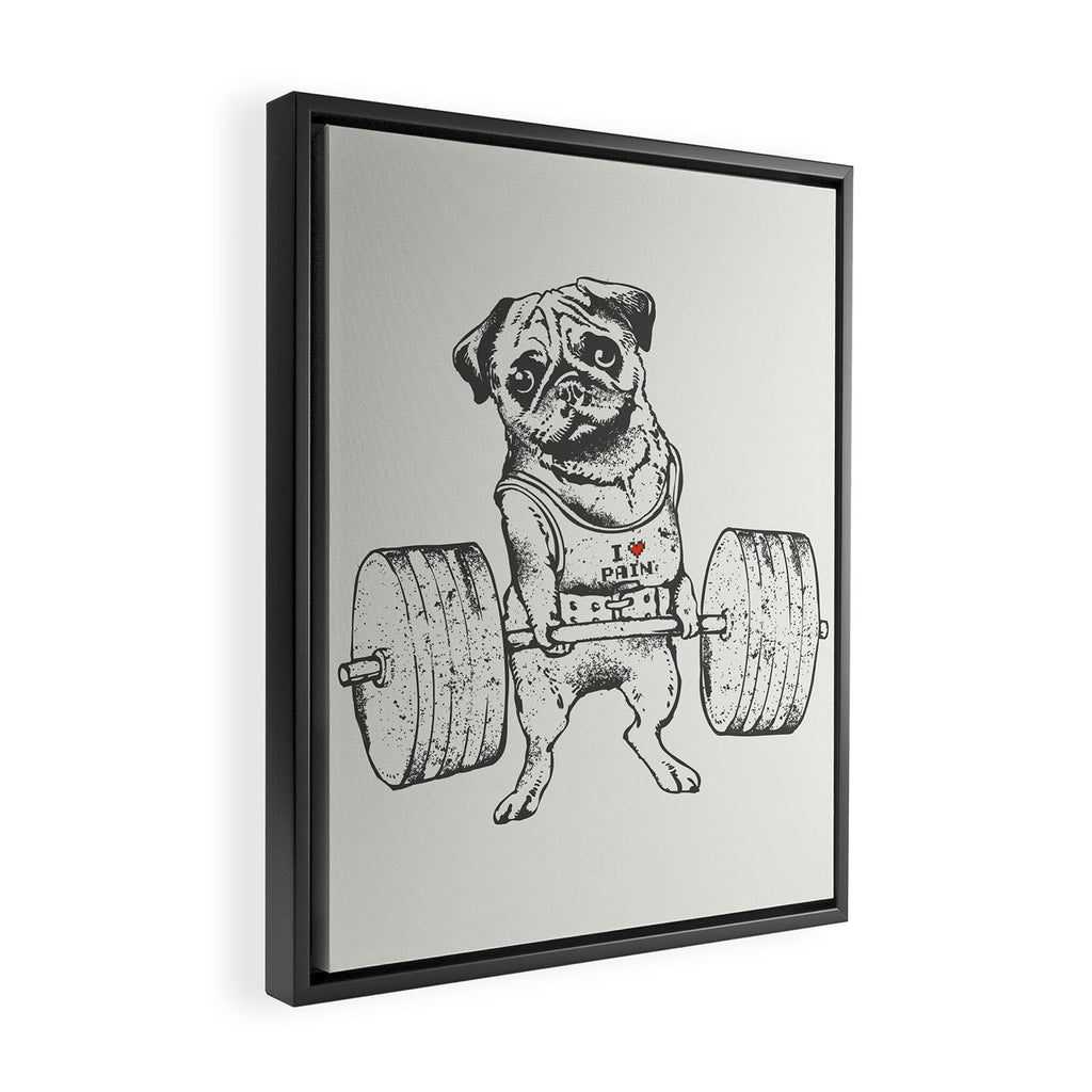 Pug Lift Framed Canvas Print Gallery Image 2