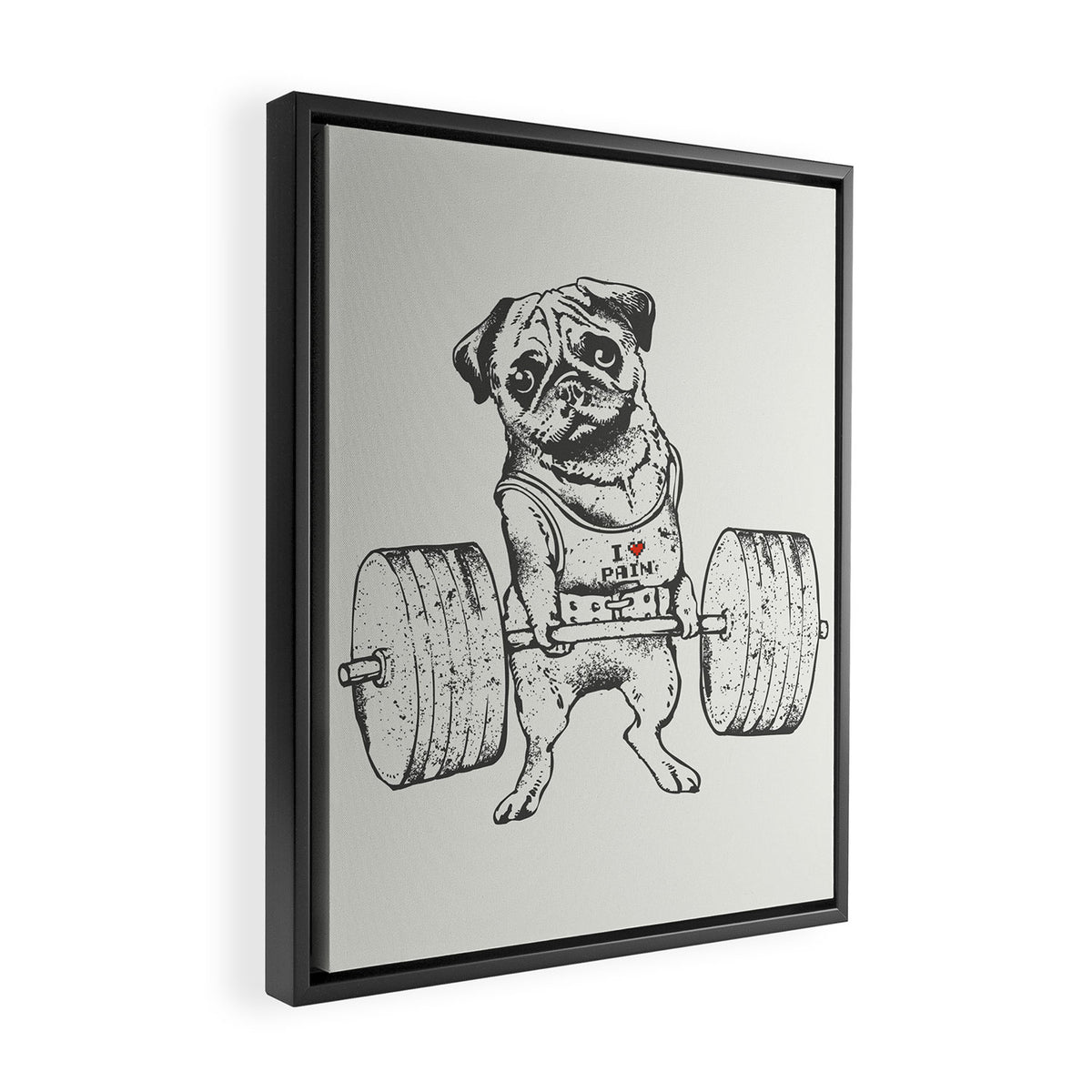 Pug Lift Framed Canvas Print Gallery Image 2