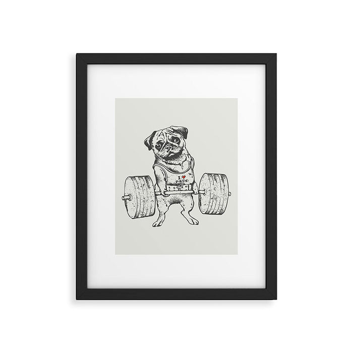 Pug Lift Framed Art Print Gallery Image 1