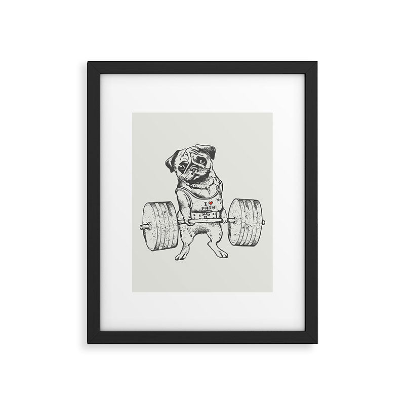 Pug Lift Framed Art Print Gallery Image 5