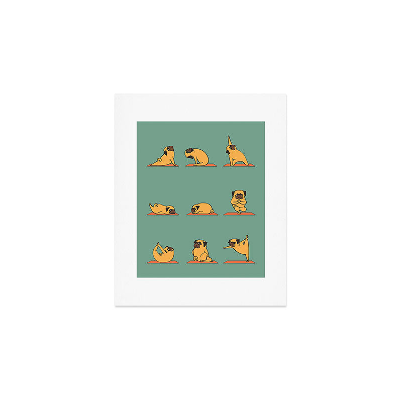 Pug Yoga Art Print Gallery Image 1