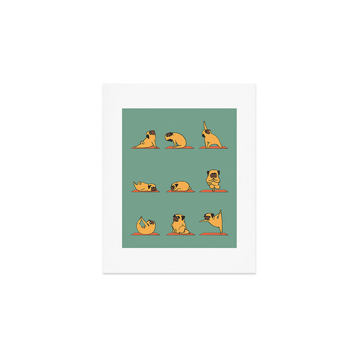 Pug Yoga Art Print Gallery Image 1