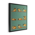 Pug Yoga Framed Canvas Print Gallery Image 2
