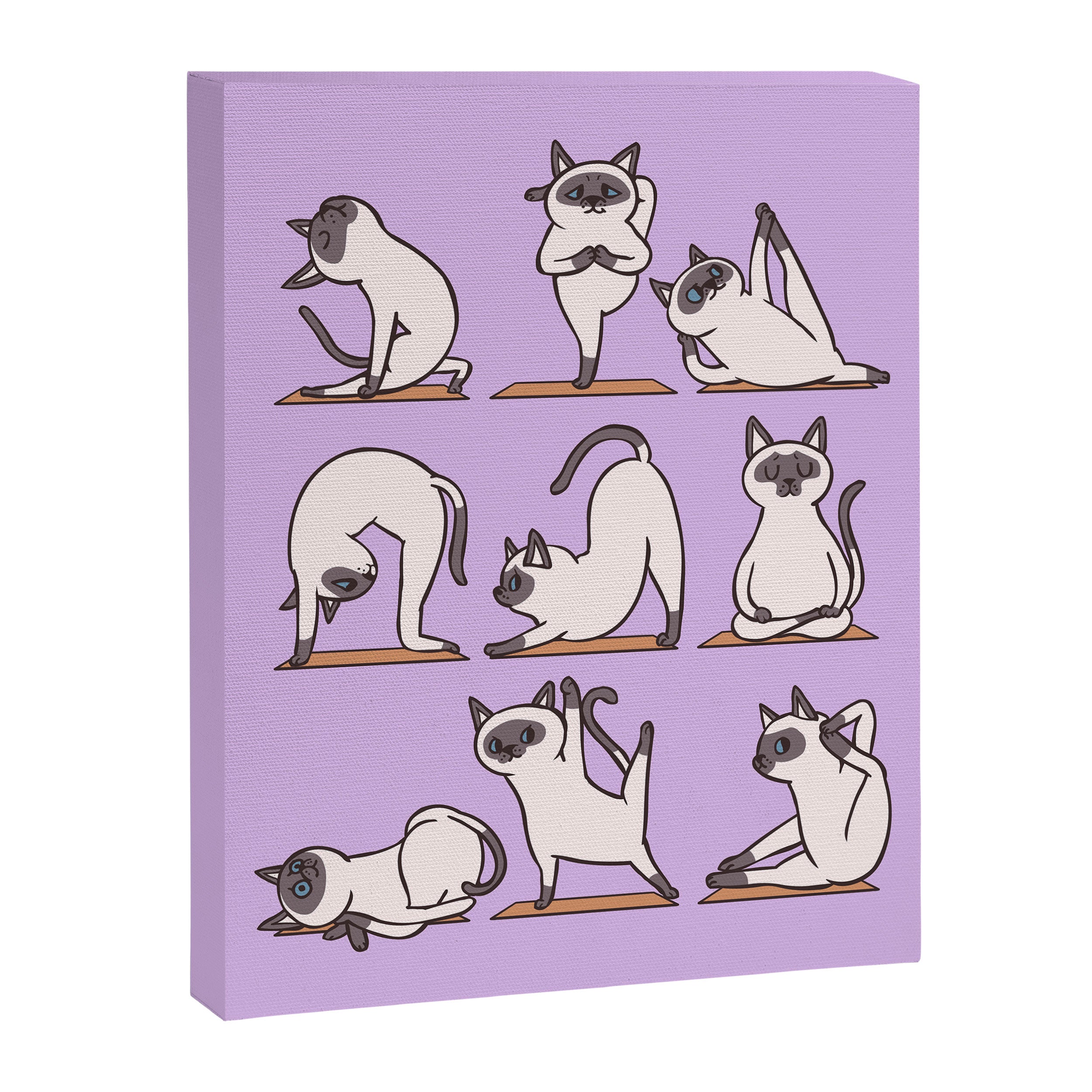 Siamese Cat Yoga Canvas Print Gallery Image 8