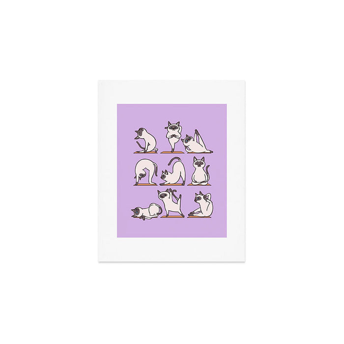 Siamese Cat Yoga Art Print Gallery Image 1