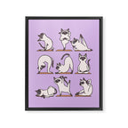 Siamese Cat Yoga Framed Canvas Print Gallery Image 8
