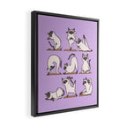 Siamese Cat Yoga Framed Canvas Print Gallery Image 2